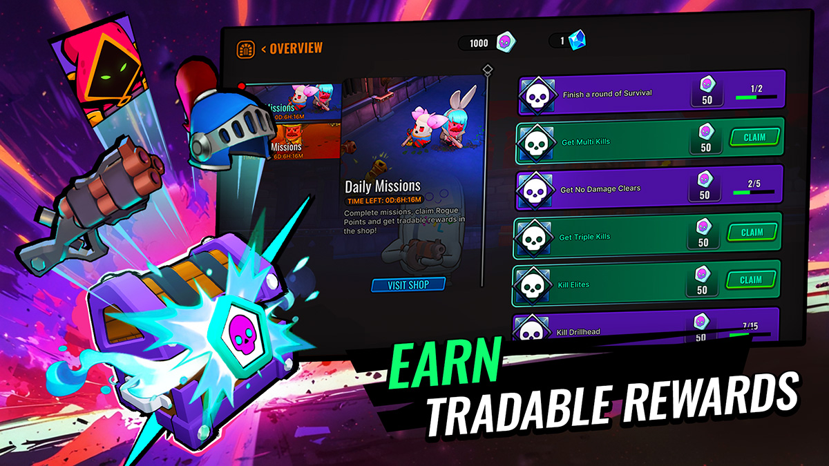 Rogue Nation earn tradable rewards