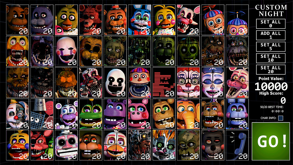 Ultimate Custom Night tools of survival