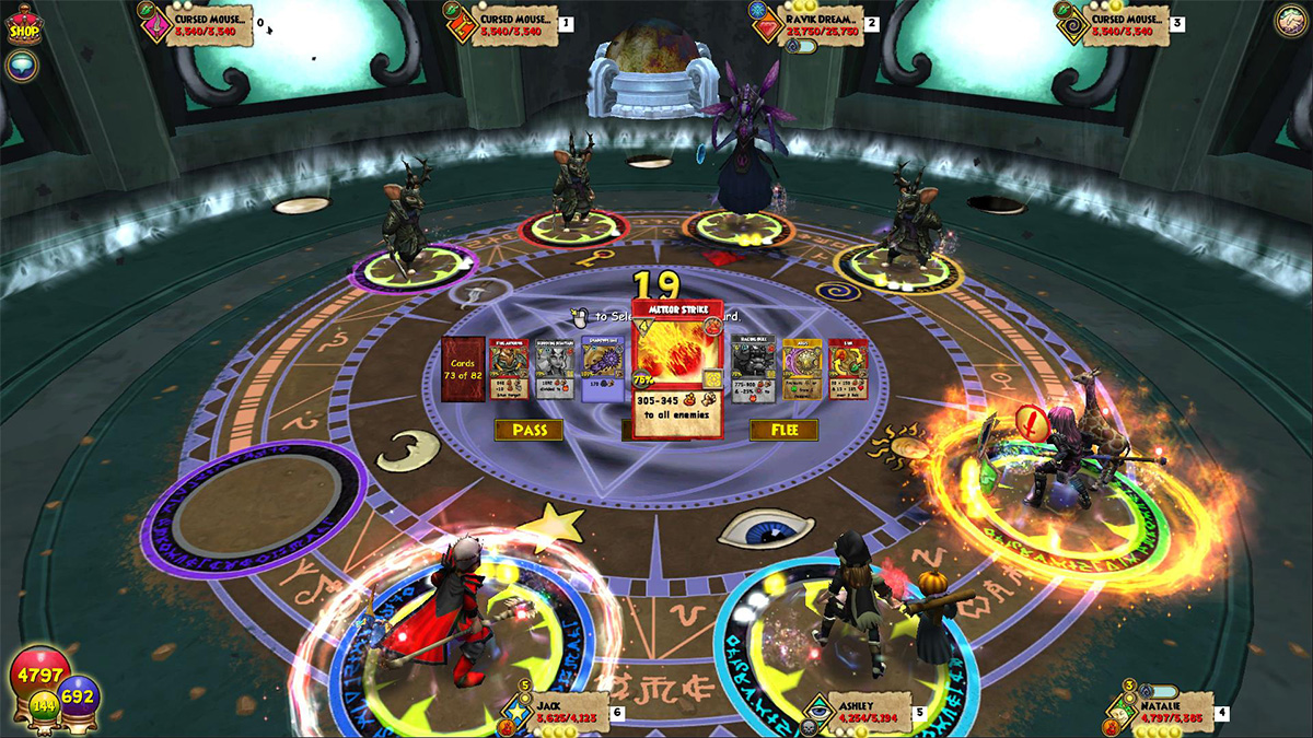 Wizard101 spellcasting