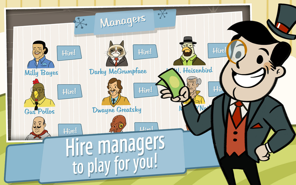 AdVenture Capitalist hire managers