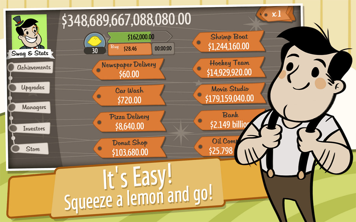 AdVenture Capitalist squeeze a lemon and go